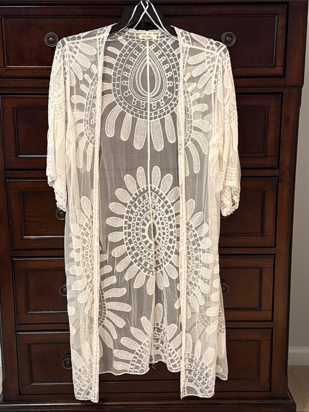White Sheer Kimono Cardigan